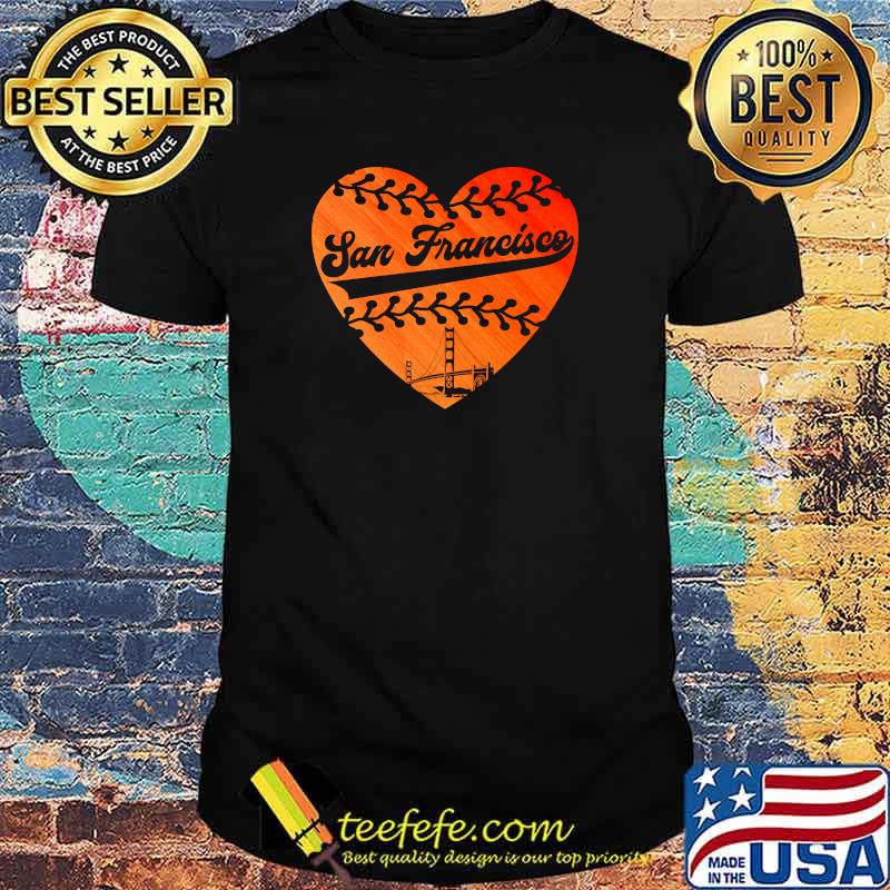 San Francisco Vintage Baseball SF Heart Game Day T-Shirt