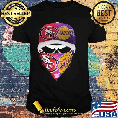 SanFracisco And Los Angerless Lakers Skull Shirt