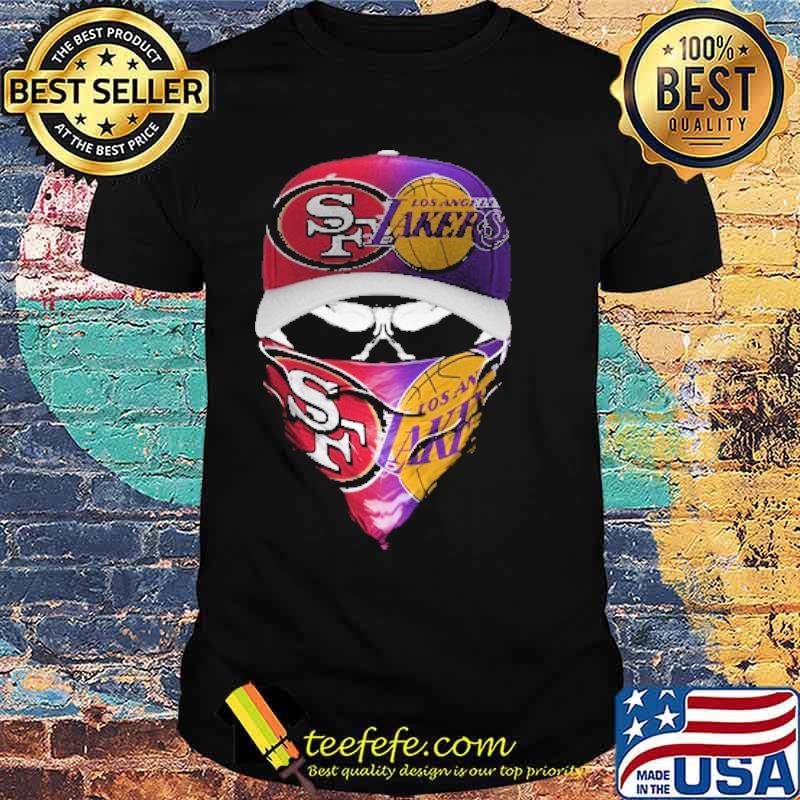SanFracisco And Los Angerless Lakers Skull Shirt