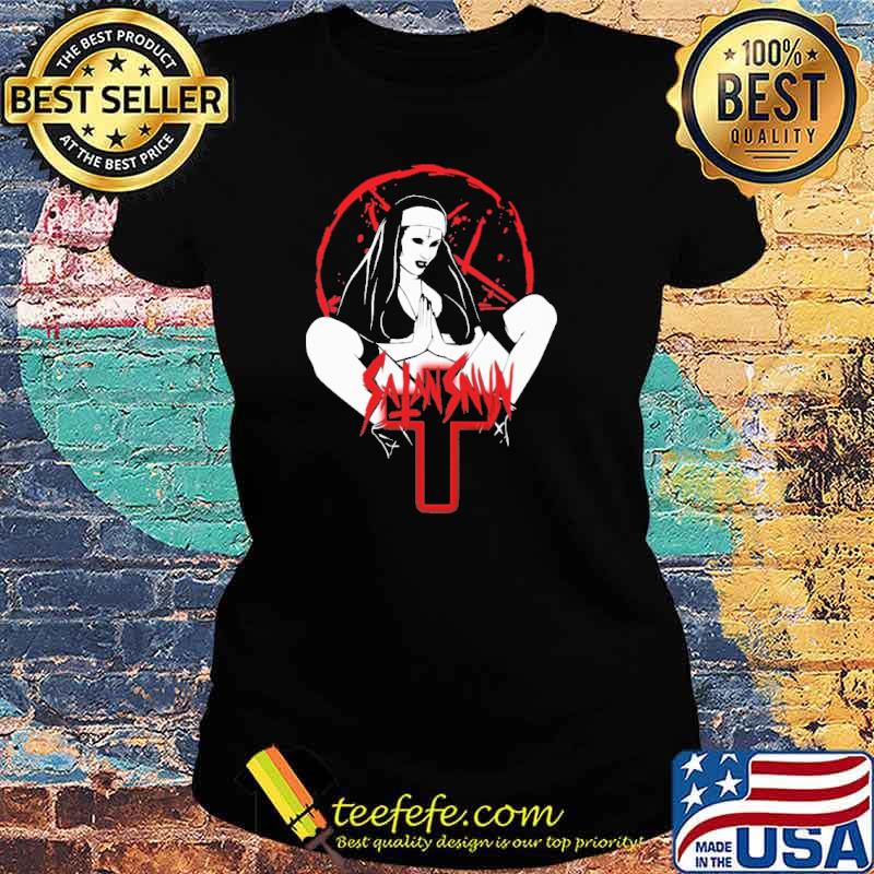 Satan nun cross pray christan halloween s Ladies tee Satan nun cross pray christan halloween s Ladies tee