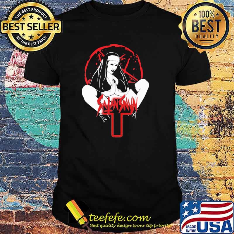 Satan nun cross pray christan halloween shirt Satan nun cross pray christan halloween shirt