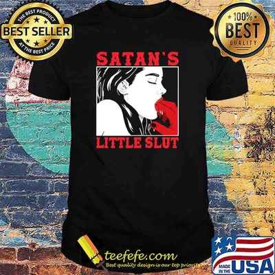 Satan's lil slut halloween shirt
