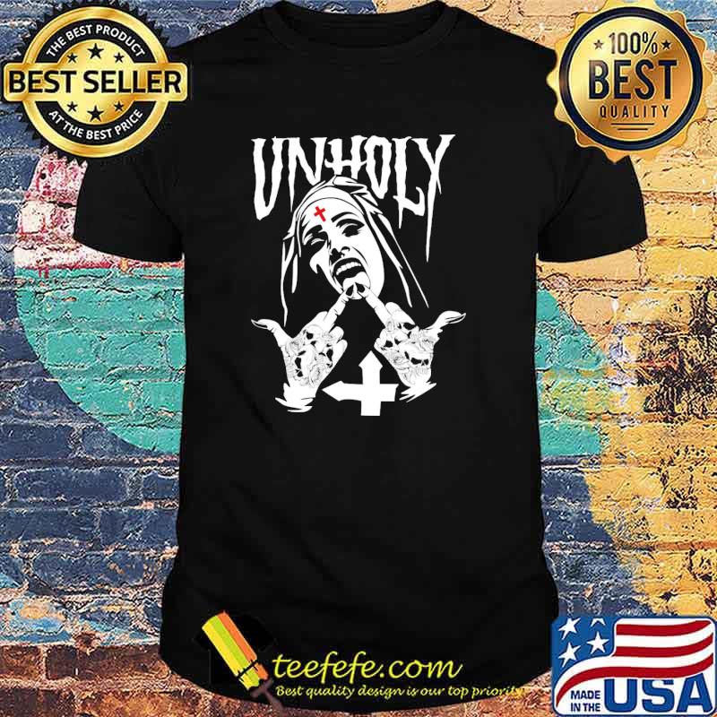 Satanic nun tattoos unholy shirt
