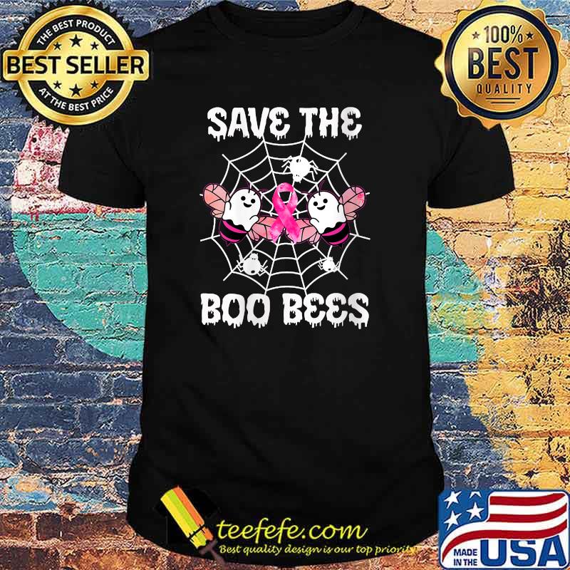 Save The Boobees Boo Bees Breast Cancer Halloween T-Shirt