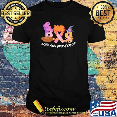 Scare Away Breast Cancer Broom Hocus Pocus Halloween shirt
