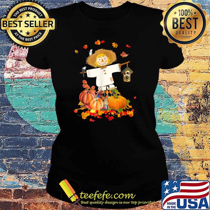 Scarecrow Autumn Hello Fall Pumpkin Thanksgiving Halloween T-Shirt Ladies tee Scarecrow Autumn Hello Fall Pumpkin Thanksgiving Halloween T-Shirt Ladies tee