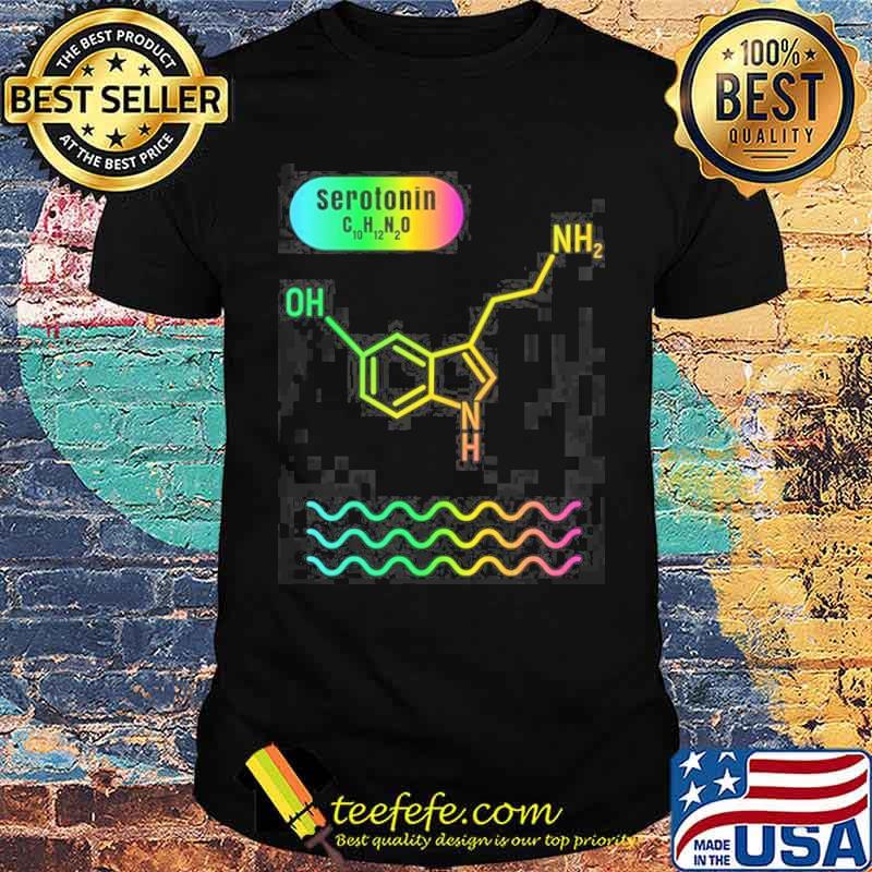 Serotonin Molecular Formula Chemistry Subject Shirt