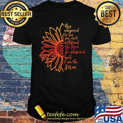 She Whispered I'm Strong Feminist Girl Woman Power Storm T-Shirt
