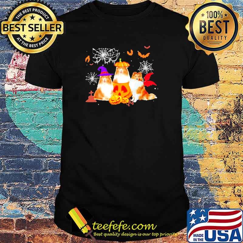Shetland Sheepdog Pumpkin Halloween Shirt