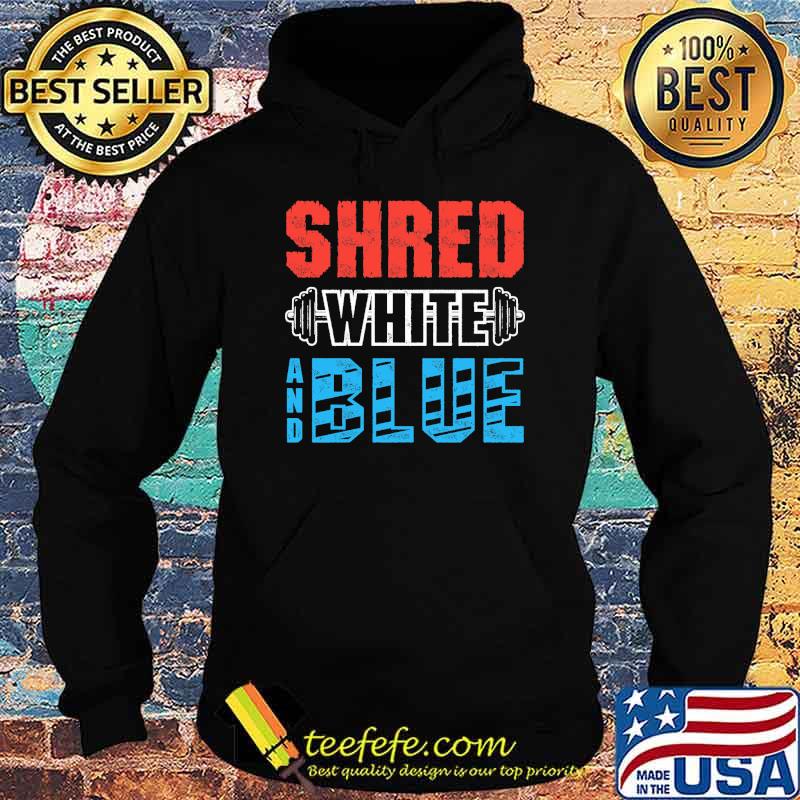 Shred white and blue weight lifting s Hoodie Shred white and blue weight lifting s Hoodie