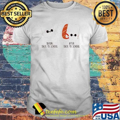 Shushi before and after back to school shirt