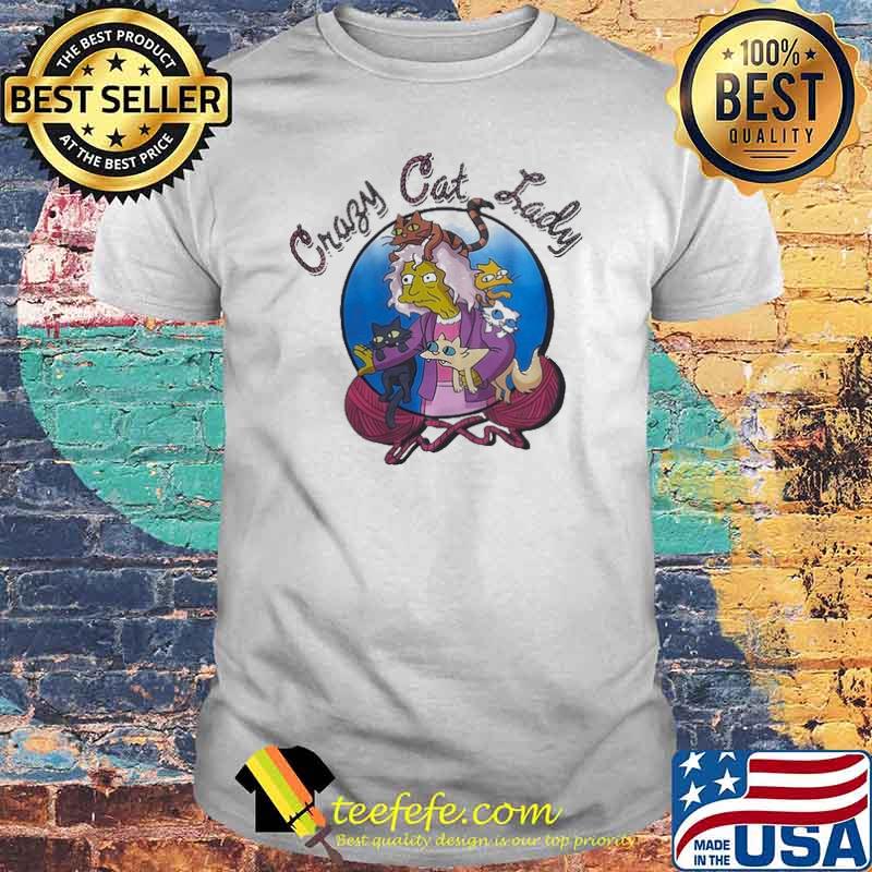 crazy cat lady simpsons shirt