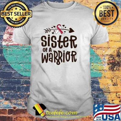 Sister Of A Warrior Burgundy Ribbon Oral Cancer Awareness T-Shirt