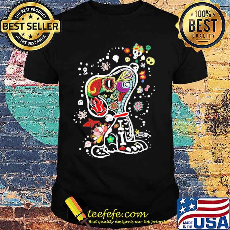 Skeleton snoopy peace hippie shirt