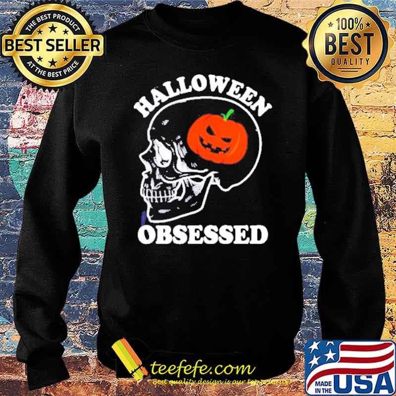 Skull Pumpkin Halloween Obsessed s Sweater Skull Pumpkin Halloween Obsessed s Sweater