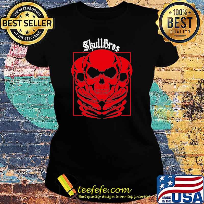 Skullbros three skull red s Ladies tee Skullbros three skull red s Ladies tee