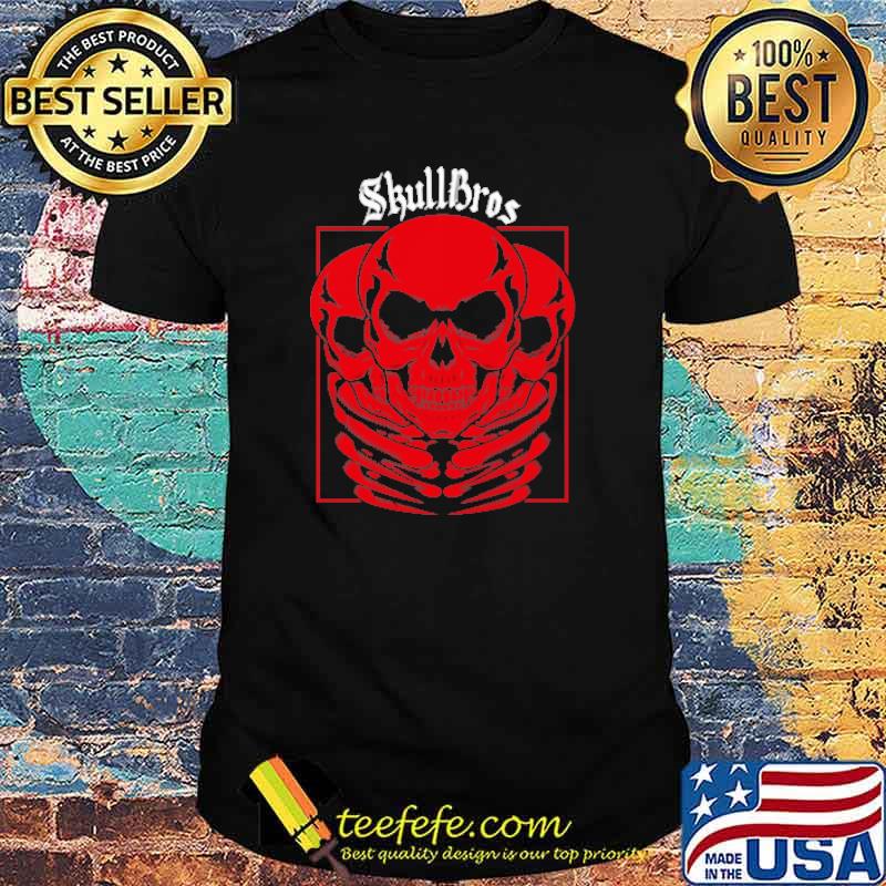 Skullbros three skull red shirt