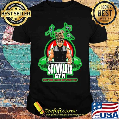 Skywalker gym may the gains be with you weight lifting shirt