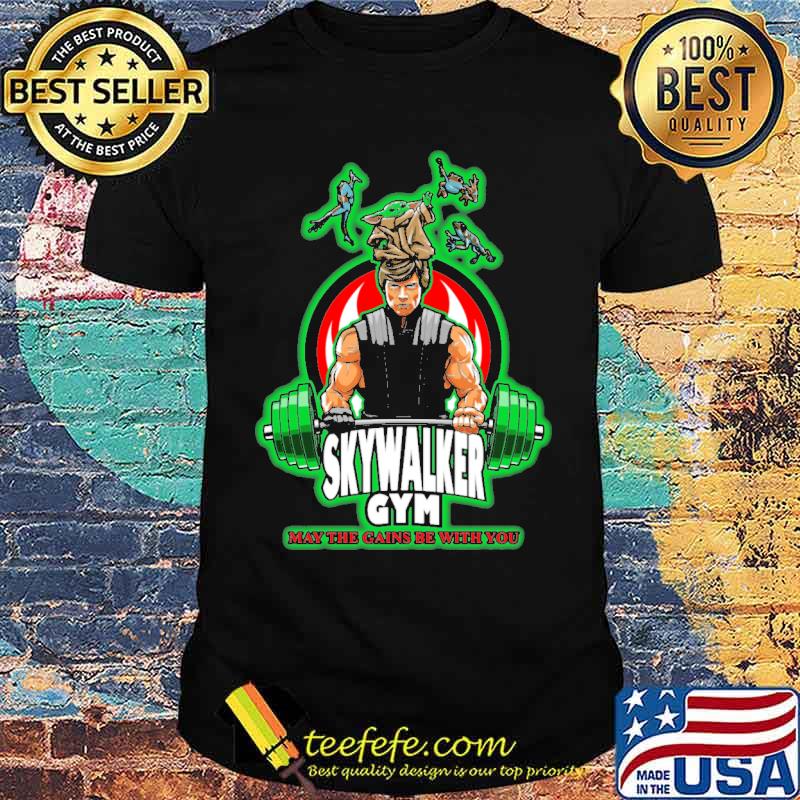Skywalker gym may the gains be with you weight lifting shirt