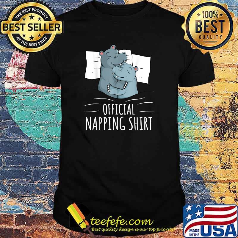 Sleeping Hippo Hippopotamus Official Napping T-Shirt