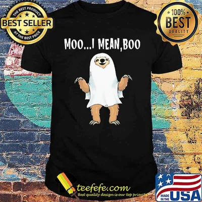 Sloth Moo I Mean Boo Halloween Shirt