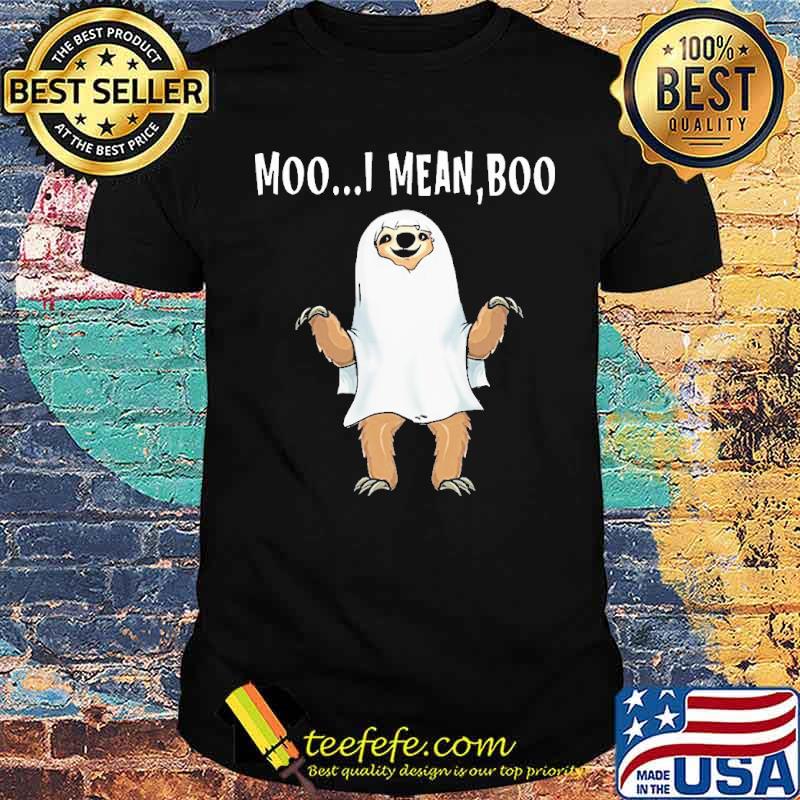 Sloth Moo I Mean Boo Halloween Shirt