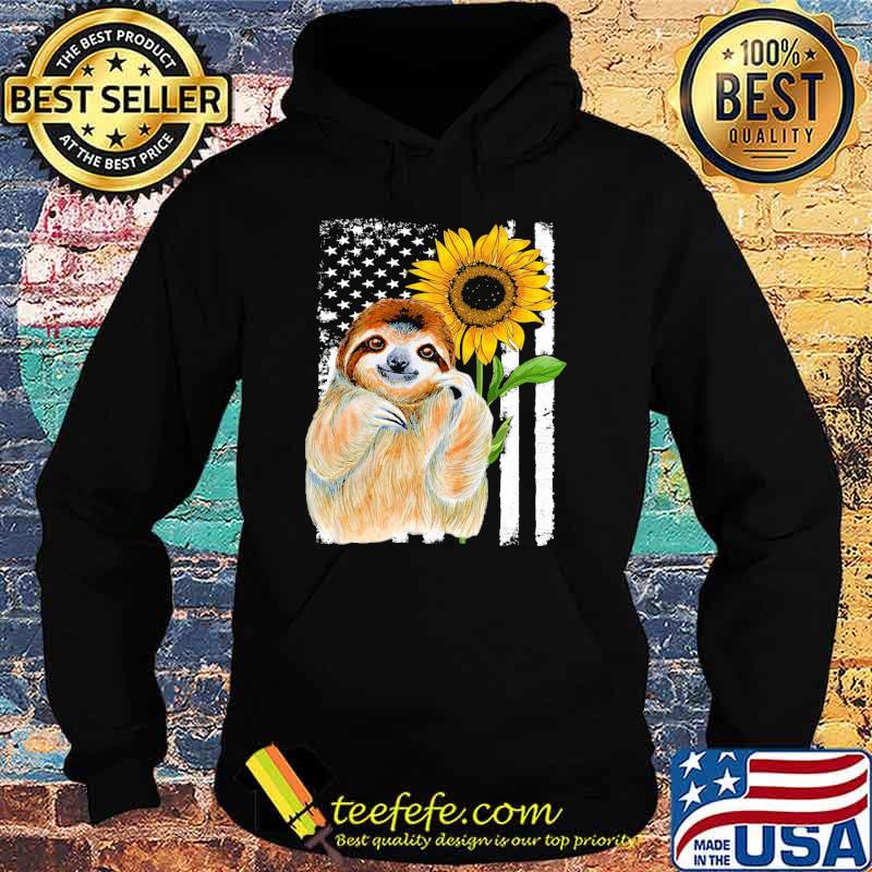 Sloth sunflower american flag s Hoodie Sloth sunflower american flag s Hoodie