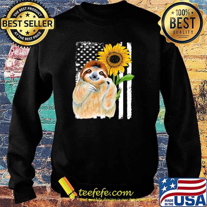 Sloth sunflower american flag s Sweater Sloth sunflower american flag s Sweater