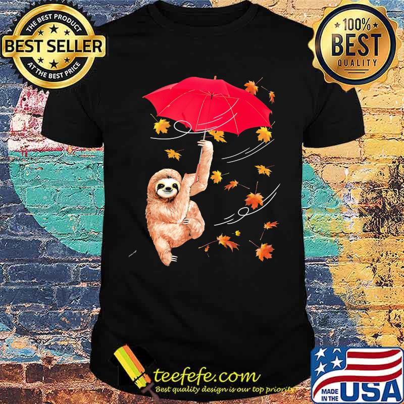 Sloth Umbrella Autumn Shirt
