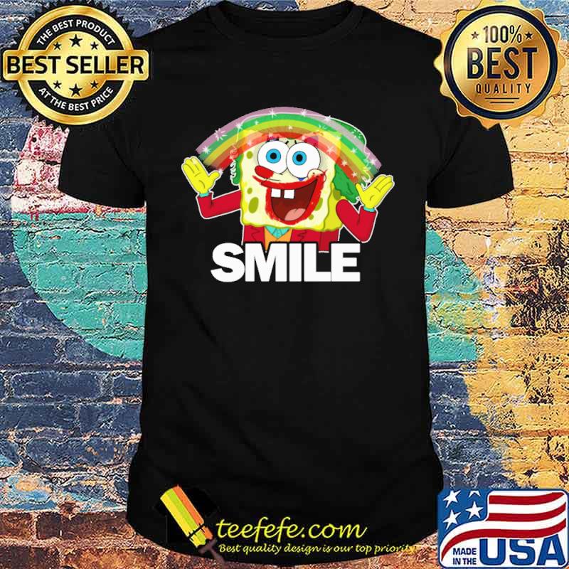 Smile rainbow Spongebob Wall Stickers Decor Decal shirt