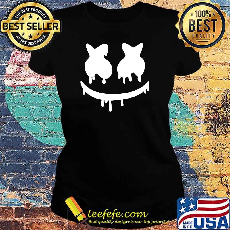 Smiling DJ Apparel Marshmallow Happy Face halloween T-s Ladies tee Smiling DJ Apparel Marshmallow Happy Face halloween T-s Ladies tee