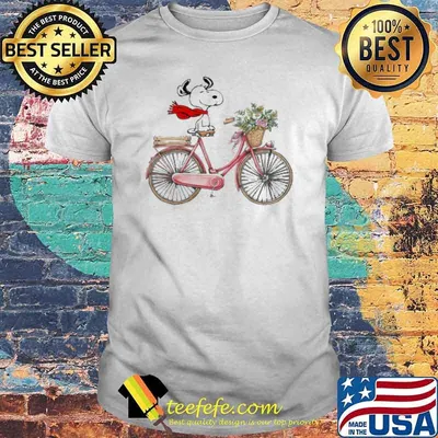 Snoopy bicycle flower shirt