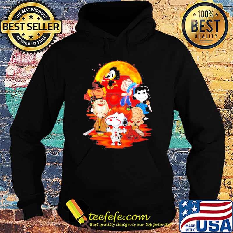 Snoopy friends Horror Halloween Blood Moon s Hoodie Snoopy friends Horror Halloween Blood Moon s Hoodie
