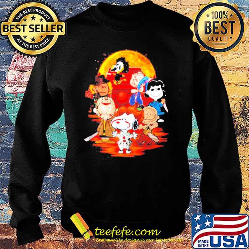 Snoopy friends Horror Halloween Blood Moon s Sweater Snoopy friends Horror Halloween Blood Moon s Sweater