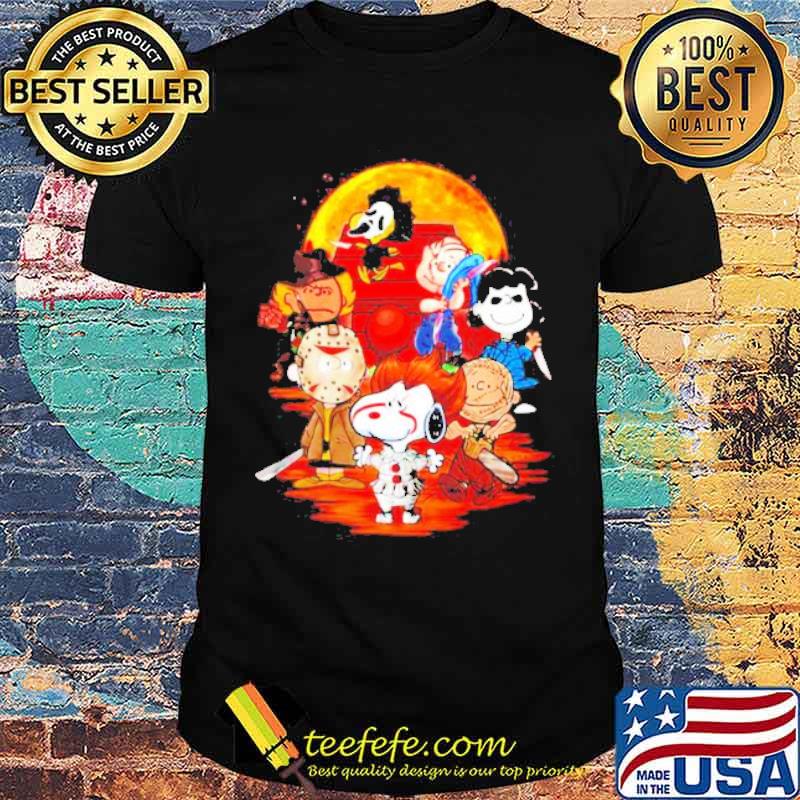 Snoopy friends Horror Halloween Blood Moon shirt Snoopy friends Horror Halloween Blood Moon shirt