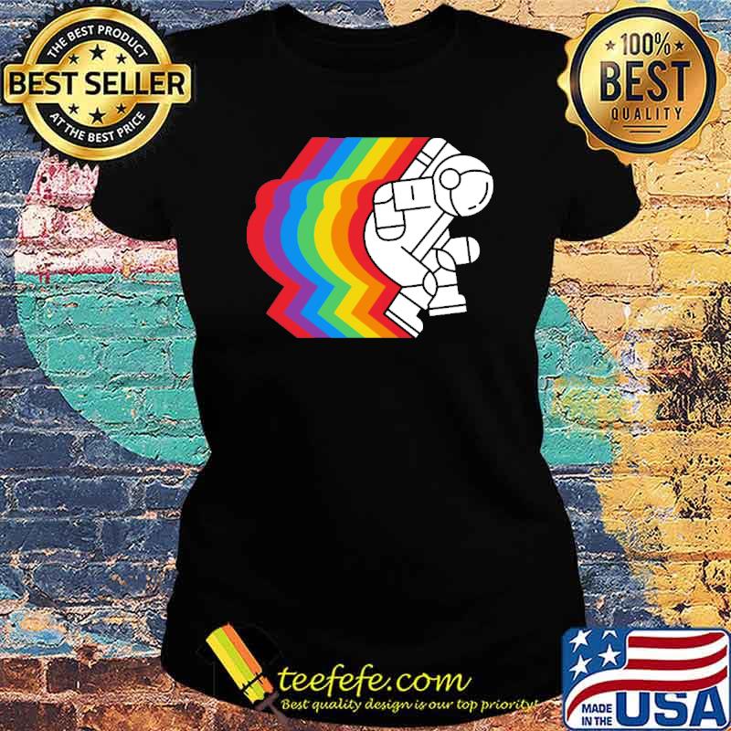 Spaceman lgbt rainbow s Ladies tee Spaceman lgbt rainbow s Ladies tee