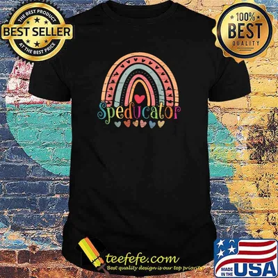 SPED teacher - speducator rainbow heart T-Shirt