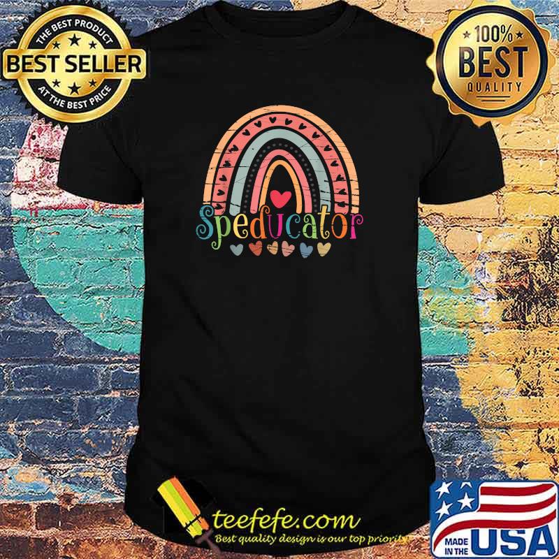 SPED teacher - speducator rainbow heart T-Shirt