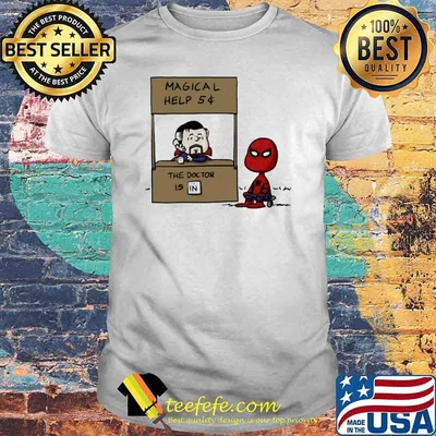 Spiderman and Doctor Strange Magical help the doctor is in shirt