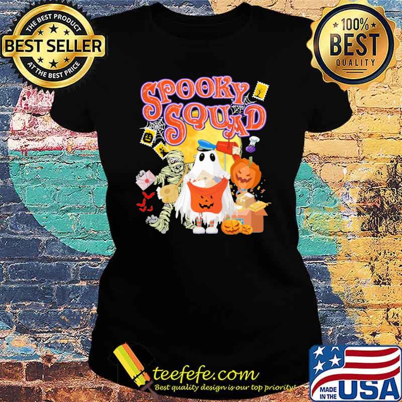 Spooky squad ghost postal worker halloween s Ladies tee Spooky squad ghost postal worker halloween s Ladies tee