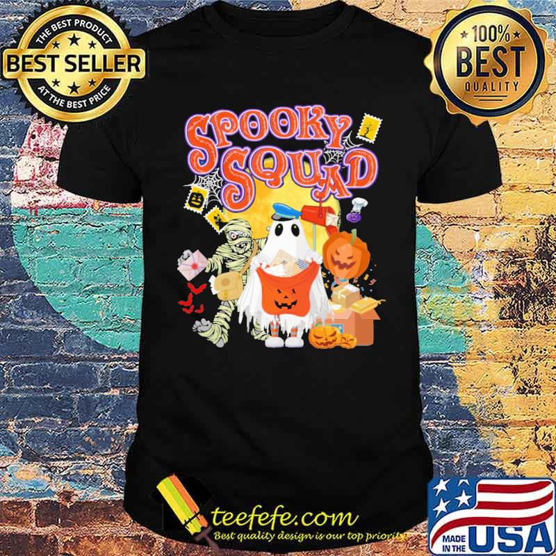 Spooky squad ghost postal worker halloween shirt Spooky squad ghost postal worker halloween shirt