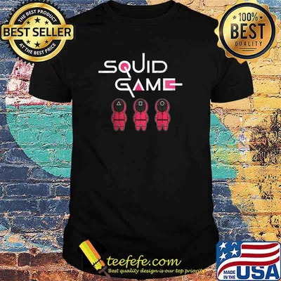 Squid Game Korean Drama Horror Movies chibi Halloween T-Shirt