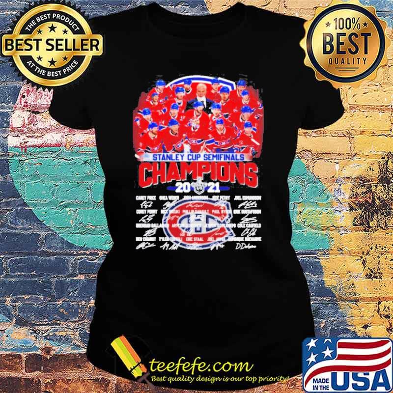 Stanley Cup Semifinal Champions 2021 Montreal Canadiens signatures s Ladies tee Stanley Cup Semifinal Champions 2021 Montreal Canadiens signatures s Ladies tee