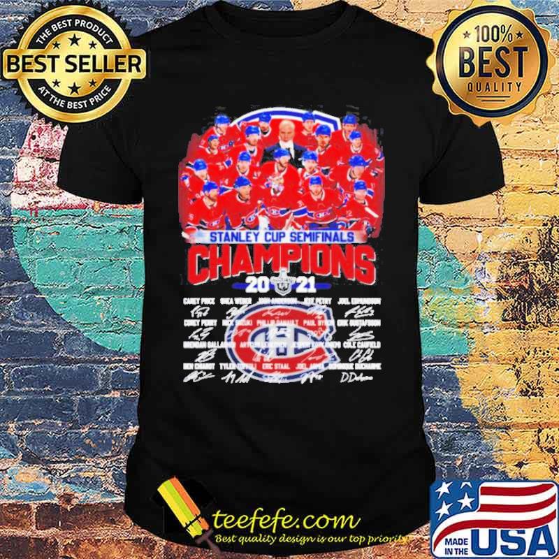 Stanley Cup Semifinal Champions 2021 Montreal Canadiens signatures shirt