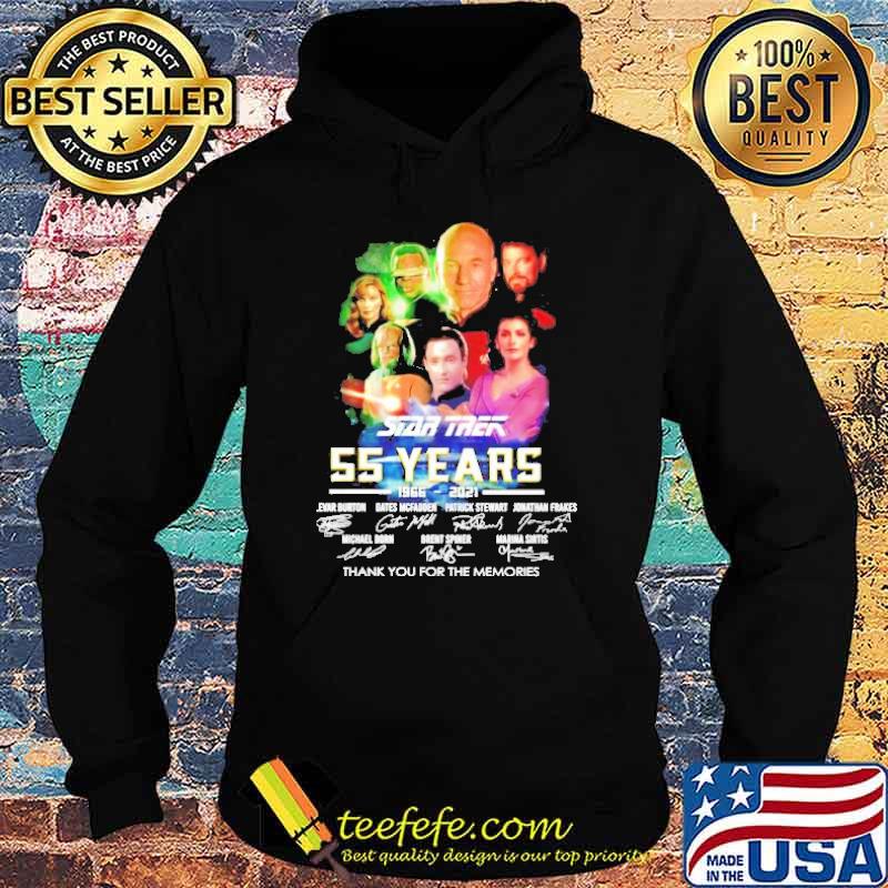 Star Trek 55 years 1966 2021 thank you for the memories signatures s Hoodie Star Trek 55 years 1966 2021 thank you for the memories signatures s Hoodie