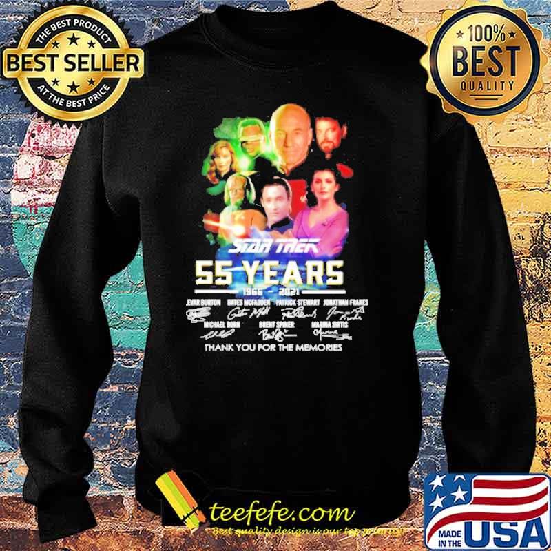 Star Trek 55 years 1966 2021 thank you for the memories signatures s Sweater Star Trek 55 years 1966 2021 thank you for the memories signatures s Sweater