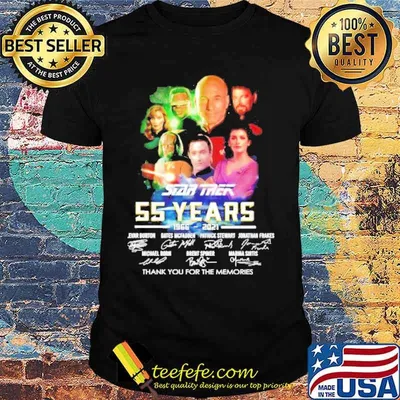 Star Trek 55 years 1966 2021 thank you for the memories signatures shirt