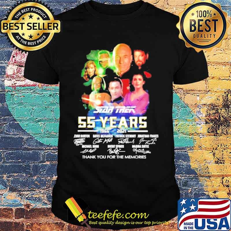 Star Trek 55 years 1966 2021 thank you for the memories signatures shirt