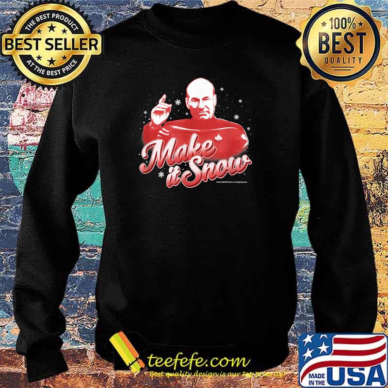 Star Trek The Next Generation Christmas Picard Make It Snow T-Shirt Sweater Star Trek The Next Generation Christmas Picard Make It Snow T-Shirt Sweater