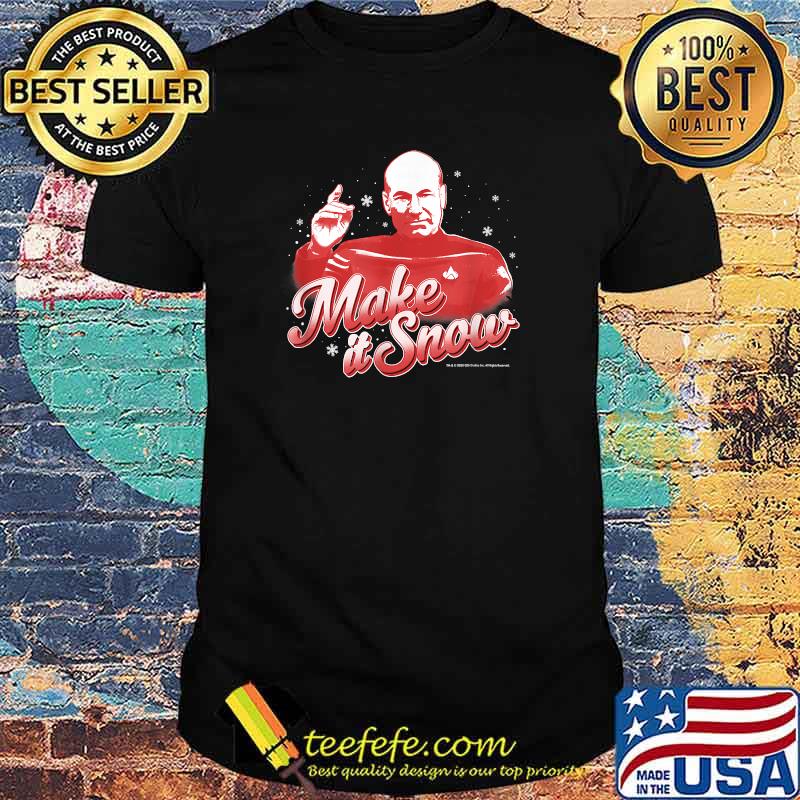 Star Trek The Next Generation Christmas Picard Make It Snow T-Shirt